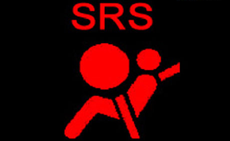 Ký hiệu đèn cảnh báo lỗi SRS sẽ bật sáng trên đồng hồ hiển thị thông tin